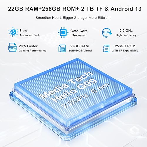 Miniatura 5 de DOOGEE S110 Smartphone resistente desbloqueado, 22GB+256GB Helio G99, pantalla dual, 10800mAh/66W teléfono resistente, 120Hz 6.6" FHD+, Android 13