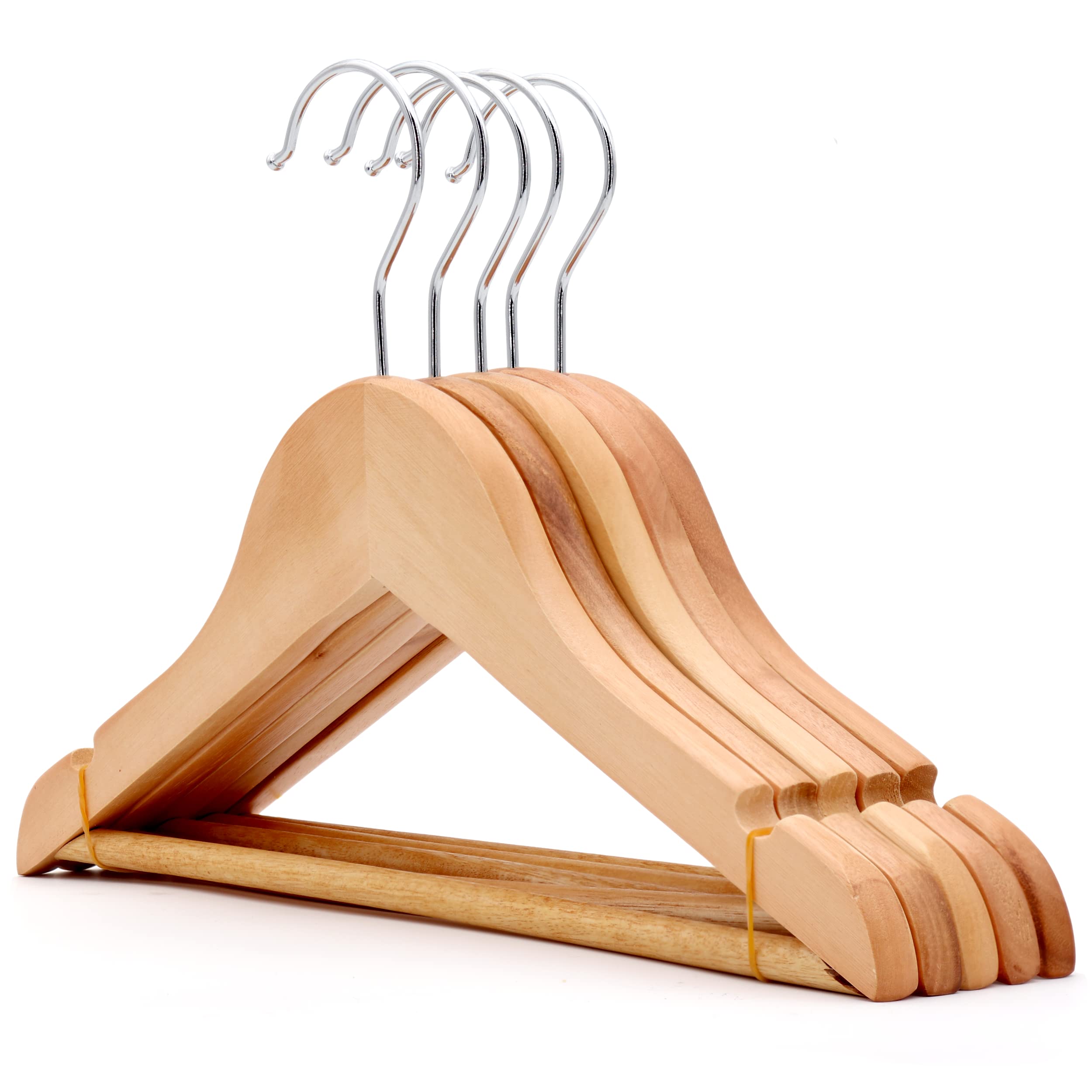 The Hanger Store Boys Eucalyptus Wood 40 Childrens Wooden Coat Hangers For Baby Toddler, Fsc®