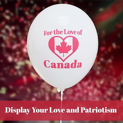 Miniatura 7 de FTLOC - Globos de Canadá de grado A de alta calidad, incluye 28 diseños de doble cara de 12 pulgadas, 2 18 pulgadas para un total de 30 globos,