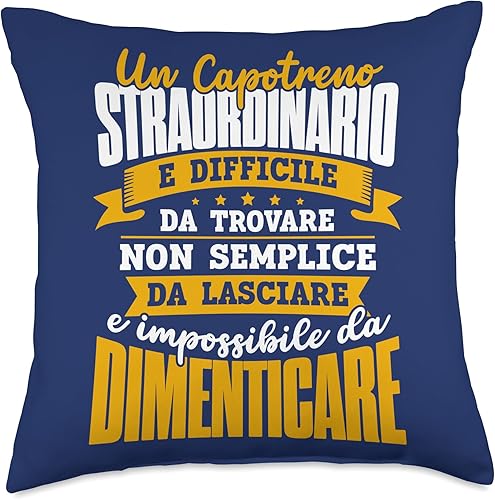 Un Capotreno Straordinario-Divertente Conduttore Di Treno - Almohada (18 x 18 pulgadas), multicolor