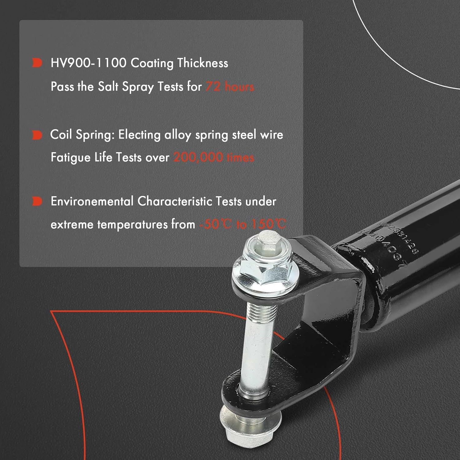 A-Premium Rear Shock Absorber Strut Compatible with Ram 1500 2019-2024, 2-PC Set