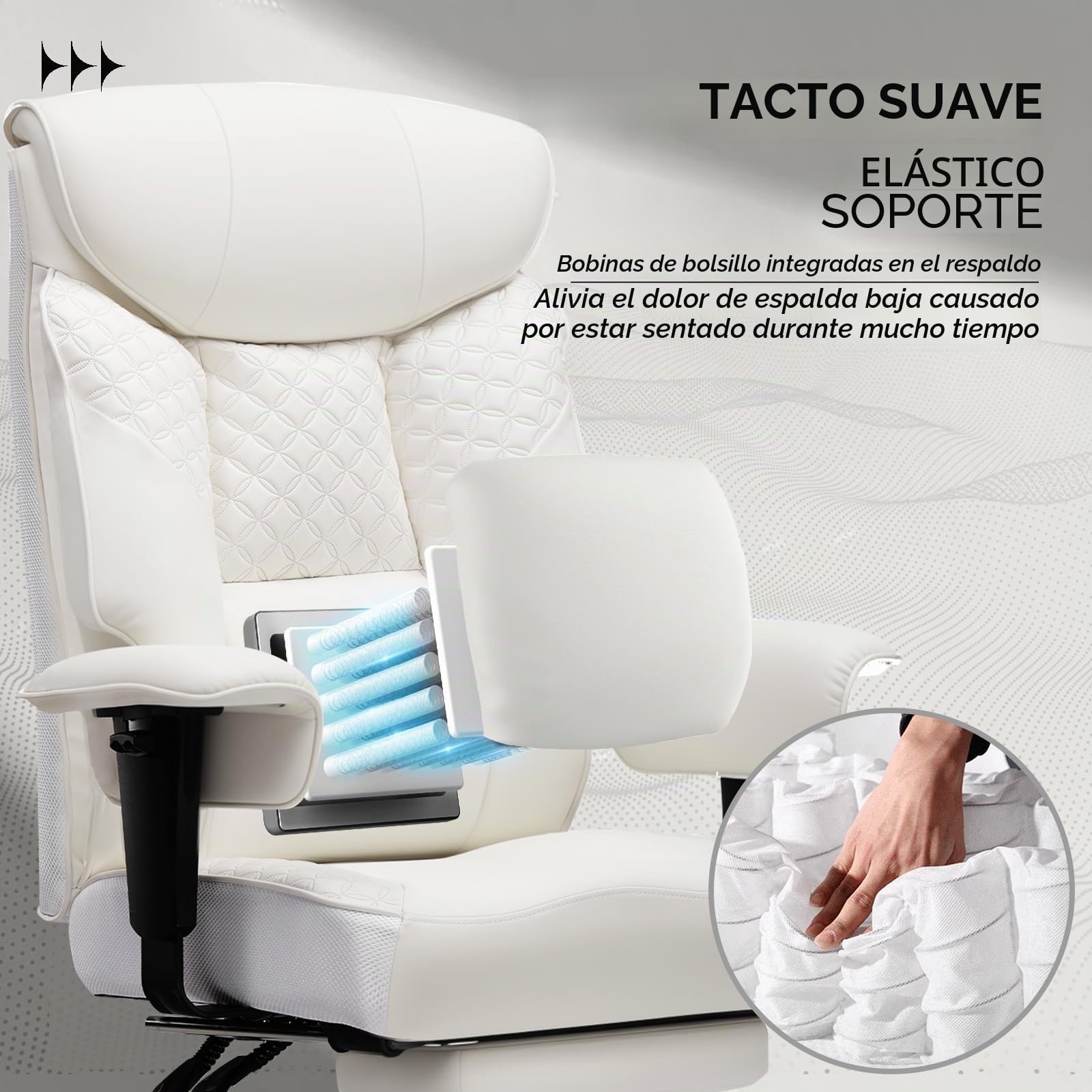 COMHOMA Silla de gaming para personas grandes y pesadas, silla ergonómica de oficina de hasta 180 kg, cojín de asiento 3D, ajustable con reposapiés, piel sintética, alta comodidad para oficina y