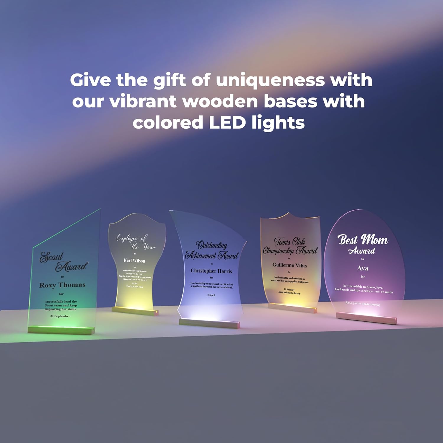 EGD Personalized Acrylic Trophy Award for Activities I Custom Trophy Plaque I Customizable Awards and Trophies I Customize Your Employee Appreciation Gifts (Award No Logo) - Image 7