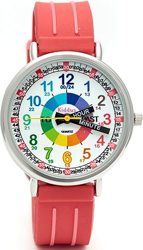 Miniatura 2 de Kiddus Educational Kids Watch for Children Boy and Girl. Analogue Time Teacher Wristwatch with Exercises. Japanese Quartz Movement. Easy to Read and