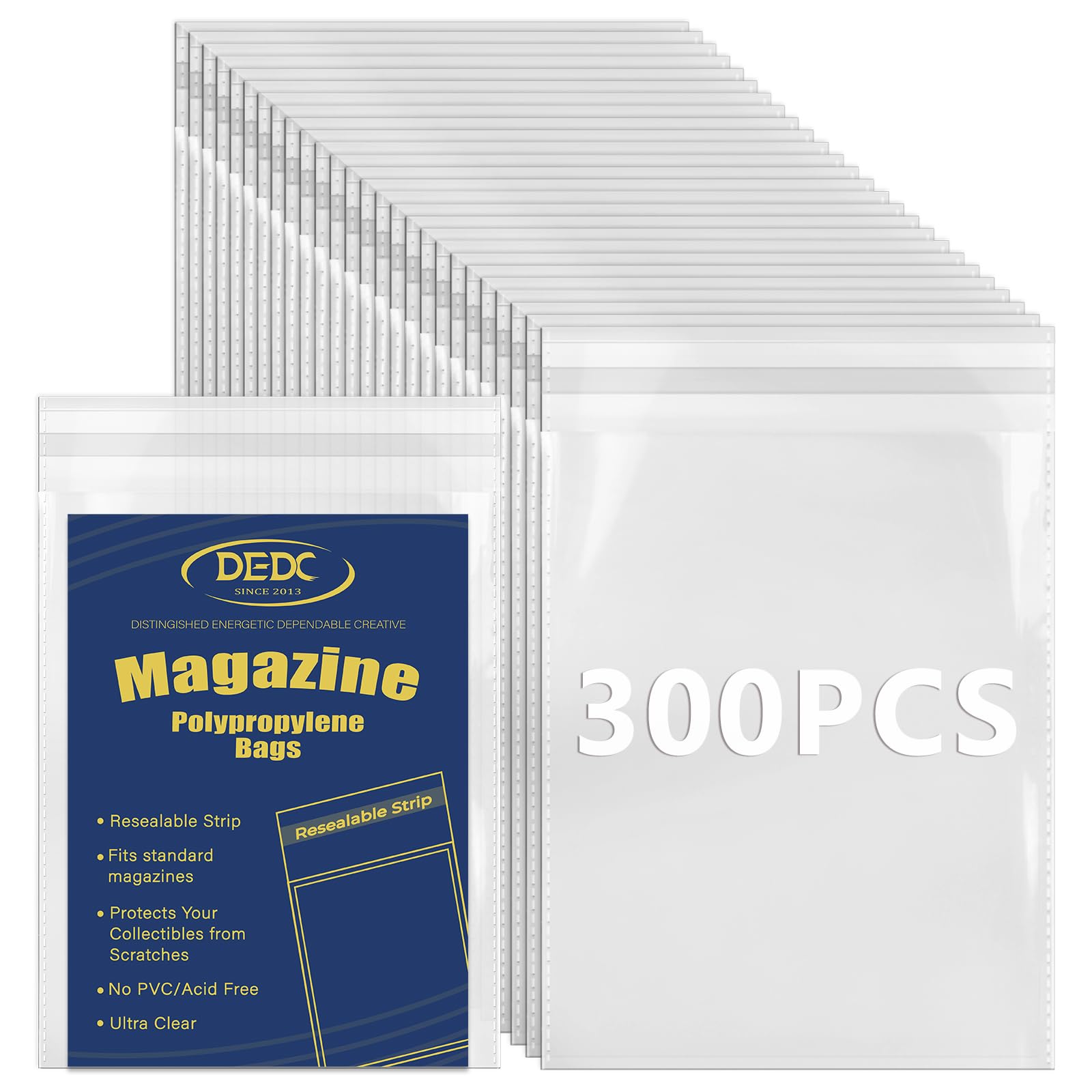 DEDC Magazine Covers Plastic Protector, Magazine Bags, Magazine Sleeves for Storage and Display
