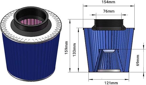 Miniatura 4 de Kit de tubería de admisión de aire frío con tubo de entrada corto de 7 cm con filtro para Volkswagen Jetta Beetle Golf 1.8L 1.9L 2.0L 2.8L de