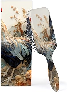 Hair Brush Rooster Chickens Print Detangler Brush for Women Men Detangler Hairbrush Suit for All Hairs Types Through Tangles Comb