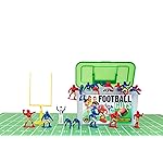 Kaskey Kids Football Guys, Red Gold vs. Blue Silver, 30 Pieces in Each Set, Includes 2 Teams, Accessories, and Travel Storage Case, Nostalgic Sports Action Figures for Imaginative Play, Ages 3 and Up