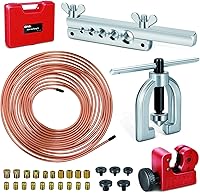 Vista 10 de DNA MOTORING 3 en 1 Kit de herramientas de abocinación doble, kit de herramientas de llamarada, incluye doblador de tubos de 180 grados, cortador