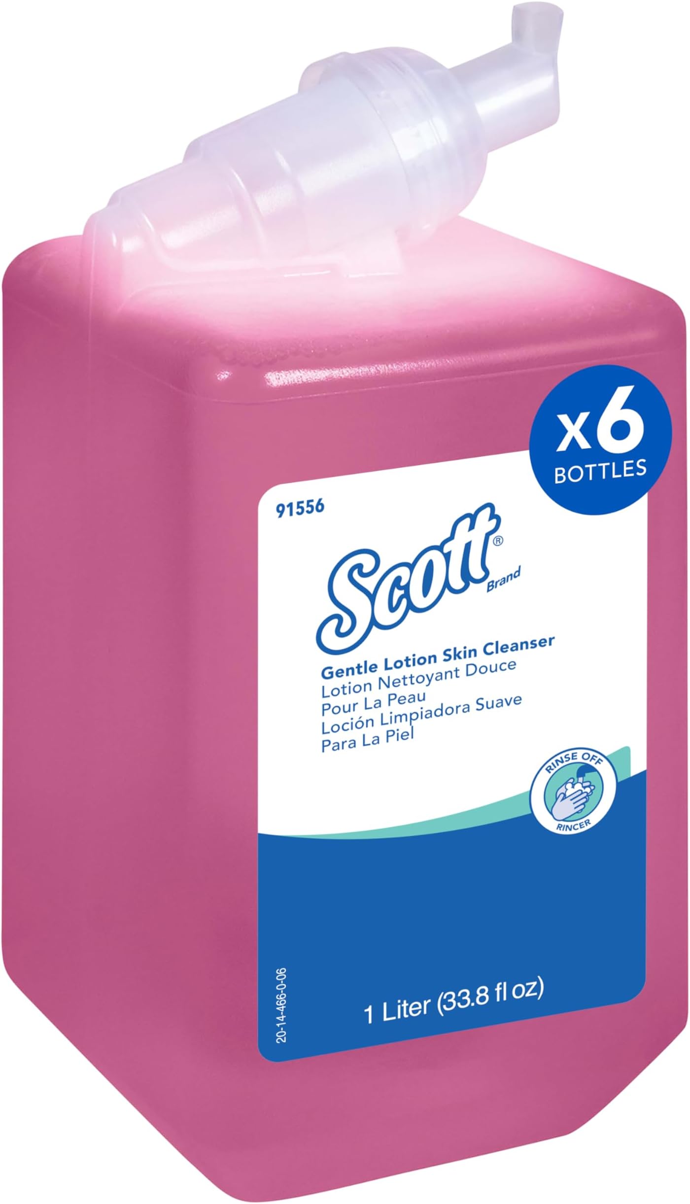 Scott® Gentle Lotion Skin Cleanser (91556), Floral, Pink, 1.0 L Bottles, 1 Bottle