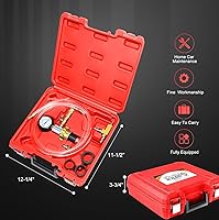Vista 9 de JIFETOR Kit de Herramientas de Recarga de Refrigerante del Sistema de Enfriamiento Universal Tipo Vacío, Rojo