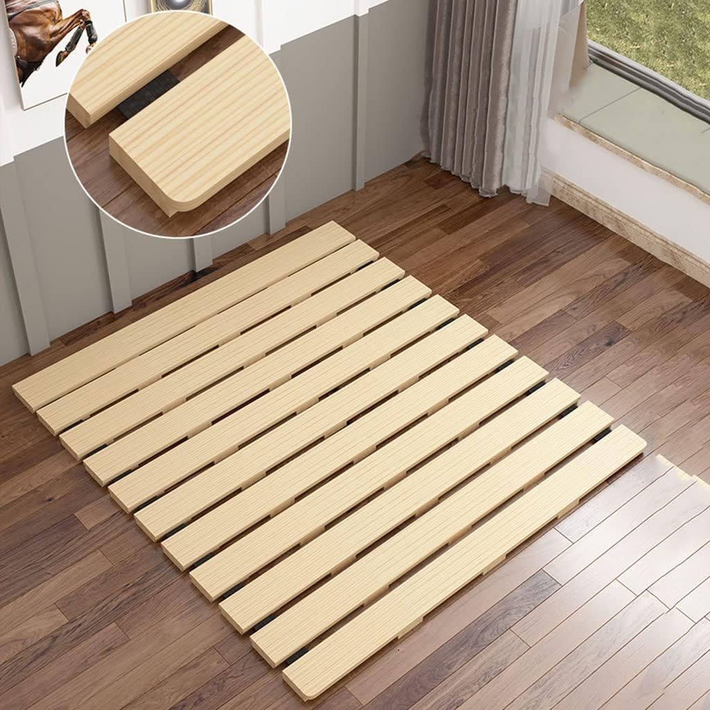 Foldable Solid Wood Bed Board, Moisture-Proof Tatami Frame, Breathable Folding Wooden Plank (Size: 100x190cm) - Perfect for Space-Saving and Comfort