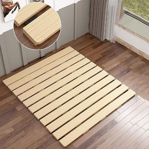 Miniatura 4 de Tabla de cama plegable, Tatami Bedstead de madera maciza a prueba de humedad, marco de tablón plegable y transpirable (tamaño : 35.4 x 74.8 in)