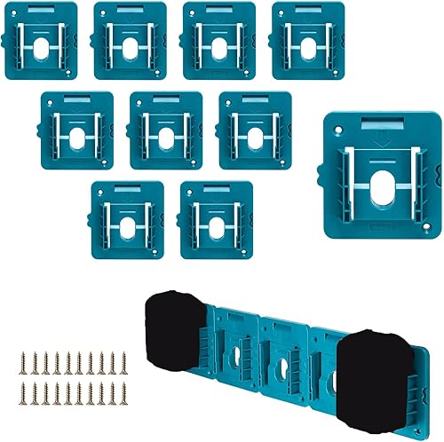 Soporte de montaje de batería para baterías Makita de 18 V, soporte de pared compatible con BL1860 BL1850 BL1840 BL1830, paquete de 10 (con 20