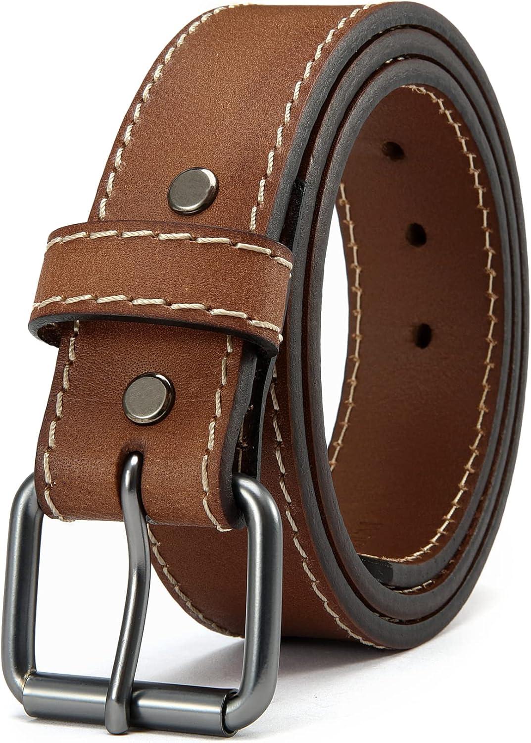 Leather Gun Belt for Men - 1.5" Heavy Duty Belt for Work CCW