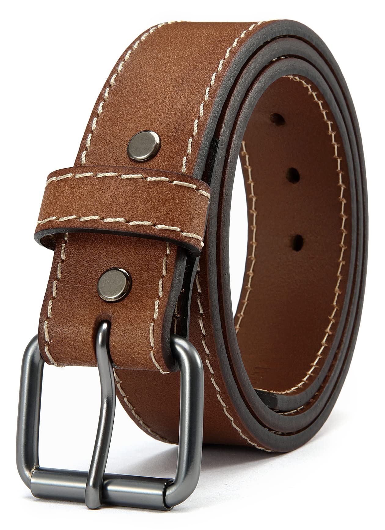 YOETEY 1.5" Leather Tactical Belt Men for Work &amp; Casual