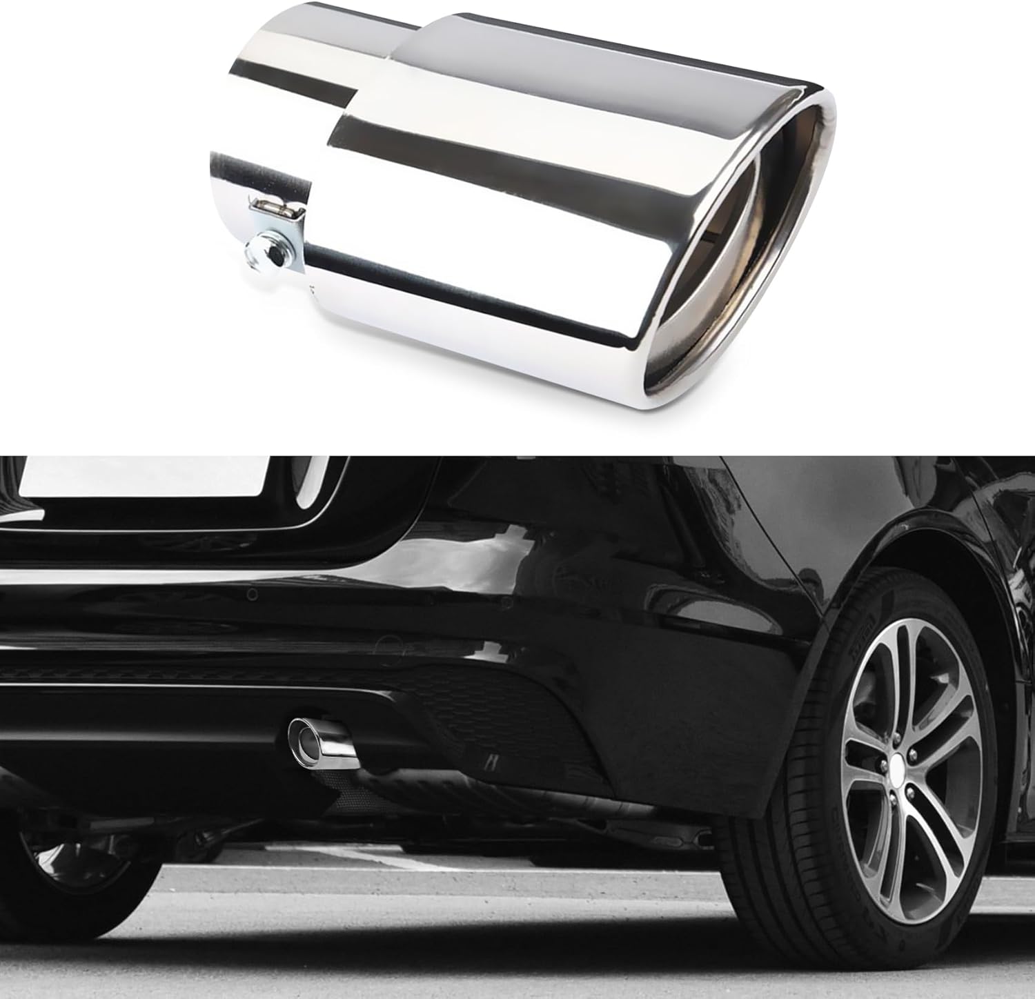 Amazon.com: HEVLE Stainless Steel Car Exhaust Tip, Universal Car ...