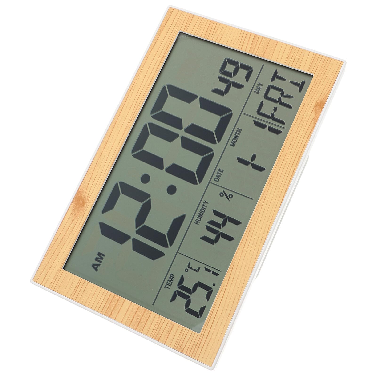 MAGICLULU Orologio Digitale da Parete e Display Chiaro Design Compatto in Abs Termometro Integrato Funzione Allarme per Soggiorno