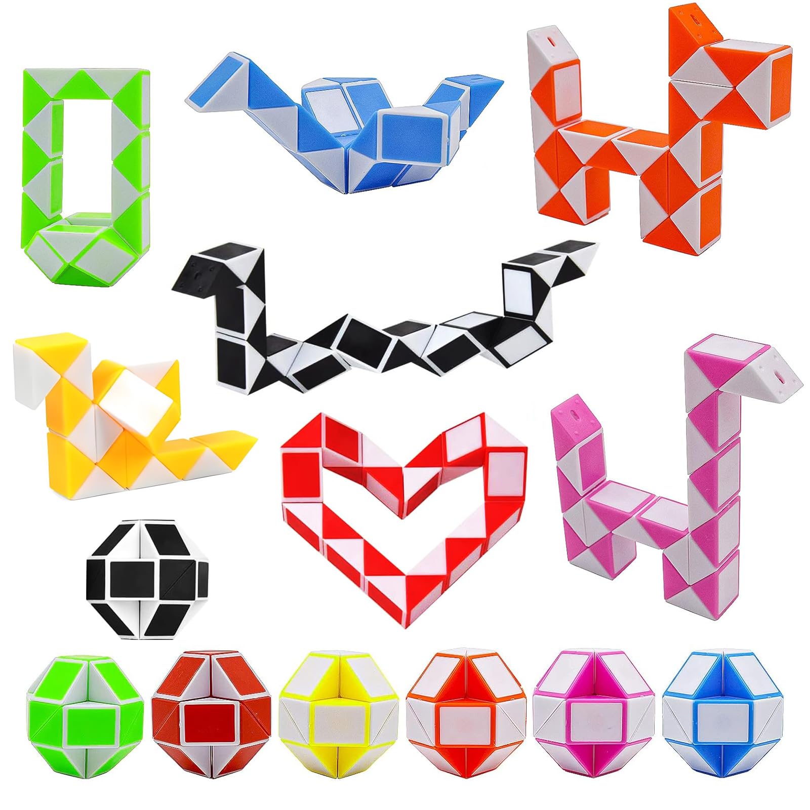 Pack De 24 Mini Cubes Et Serpents Magiques Pour Enfants – Jouets éducatifs, Cadeaux D'anniversaire Ou De Noël, Récompenses De Classe - 7