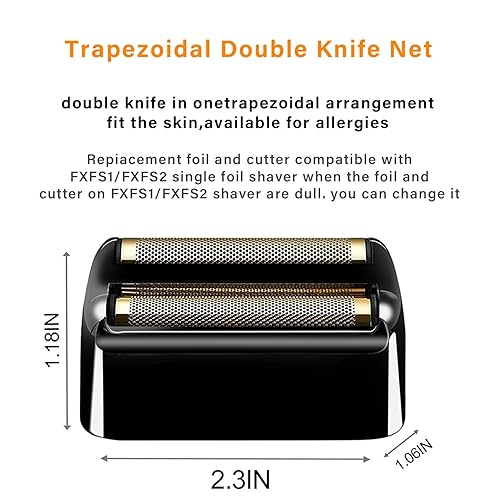 Miniatura 4 de 4 piezas de papel de repuesto y cortadores compatibles con la afeitadora BaBylissPRO de doble lámina, lámina de repuesto compatible con la