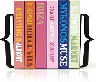 Decorative Bookends for Shelves - Modern Bracket Shaped Metal Book Ends ...