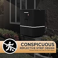 Vista 28 de LXKCKJ Air Conditioner Cover for Outside Units - 420D Heavy-Duty Waterproof Winter AC Cover, All-Weather Protection for HVAC Condenser Units, Fits