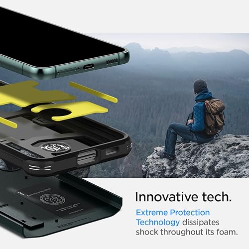 Miniatura 4 de Spigen Armadura resistente diseñada para Galaxy S22 Case (2022) - Abyss Green