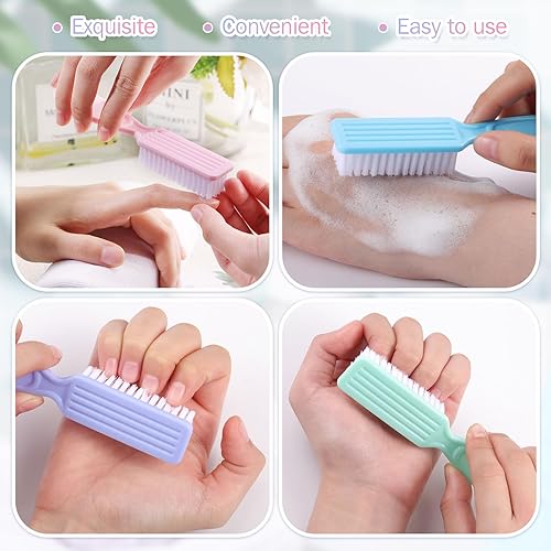 Miniatura 10 de Patelai 30 cepillos de uñas para limpiar uñas, mango de uñas, cepillos de manicura y pedicura para limpiar los dedos de los pies y las uñas, 5