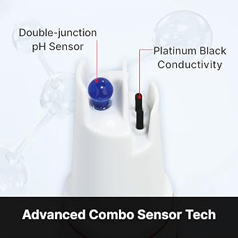 Apera Instruments, LLC-AI3719 PC60-Z Bluetooth Multi-Parameter Smart Tester Powered by ZenTest Mobile App, Measuring pH/Conductivity/TDS/Salinity/Resistivity/Temp.