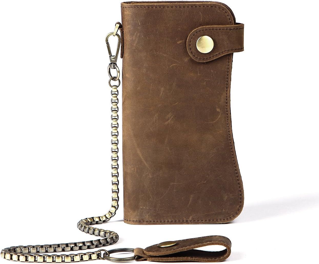 Vintage Men's Leather Bifold Chain Wallet with Card Kuwait Ubuy