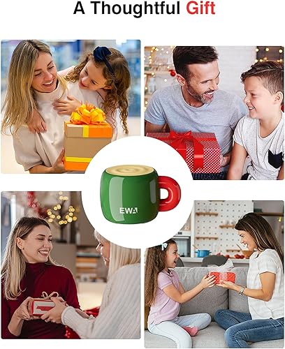 Miniatura 9 de EWA Altavoz Bluetooth, mini altavoz Bluetooth portátil con diseño creativo en forma de taza, IP67 impermeable, sonido fuerte y claro, regalo ideal