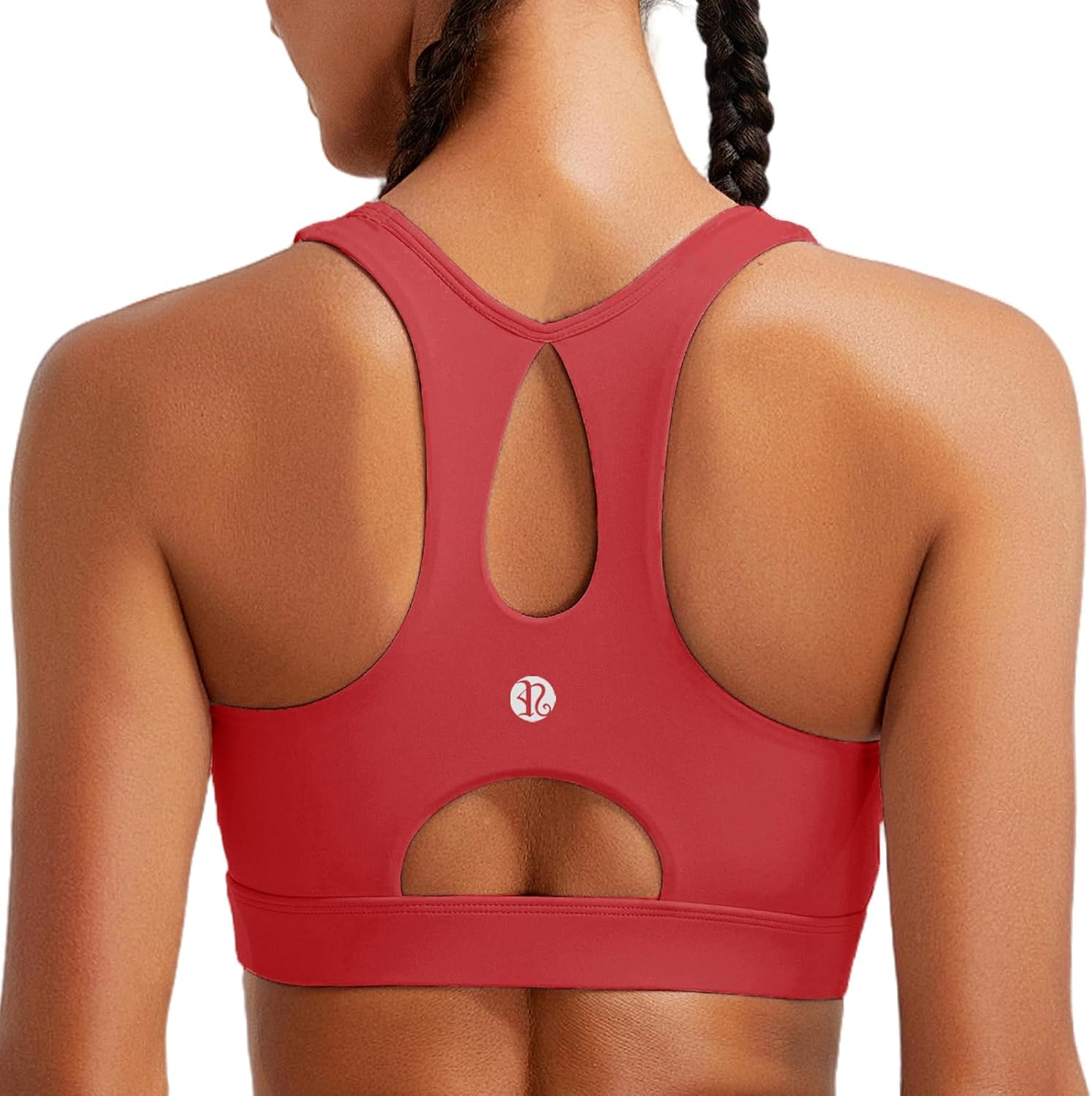 RUNNING GIRL Sports Bras for Women High Support,Racerback Molded Cup Sports Bra with Sewn in Pads Workout Running Bra