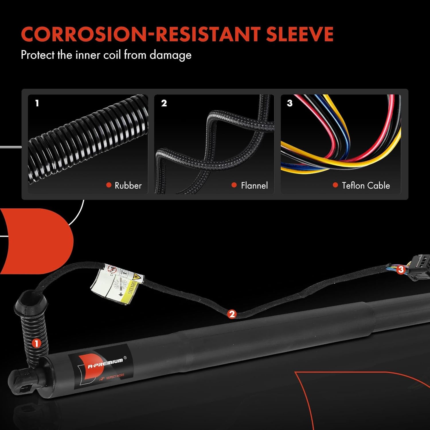 A-Premium Rear Tailgate Power Lift Support Shock Strut Compatible with Audi Q3 2019-2024, 2.0L, Replace# 83A827851D