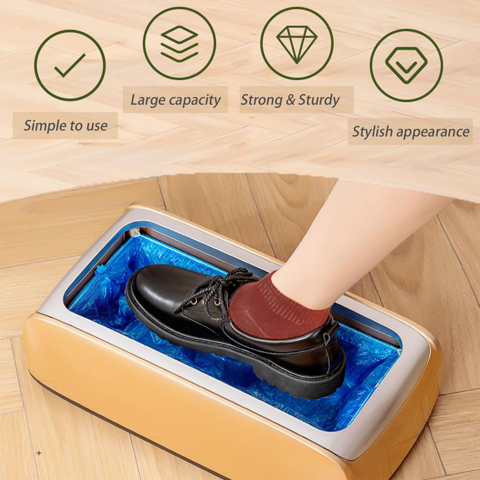 Dxcaicc Shoe Cover Machine,Automatic Shoe Covers Dispenser,200 Pcs Shoe Cover Indoors Disposable Automatic Shoe Cover,Durable Shoe Cover for Home,Office,Supermarket,Factory,Pink