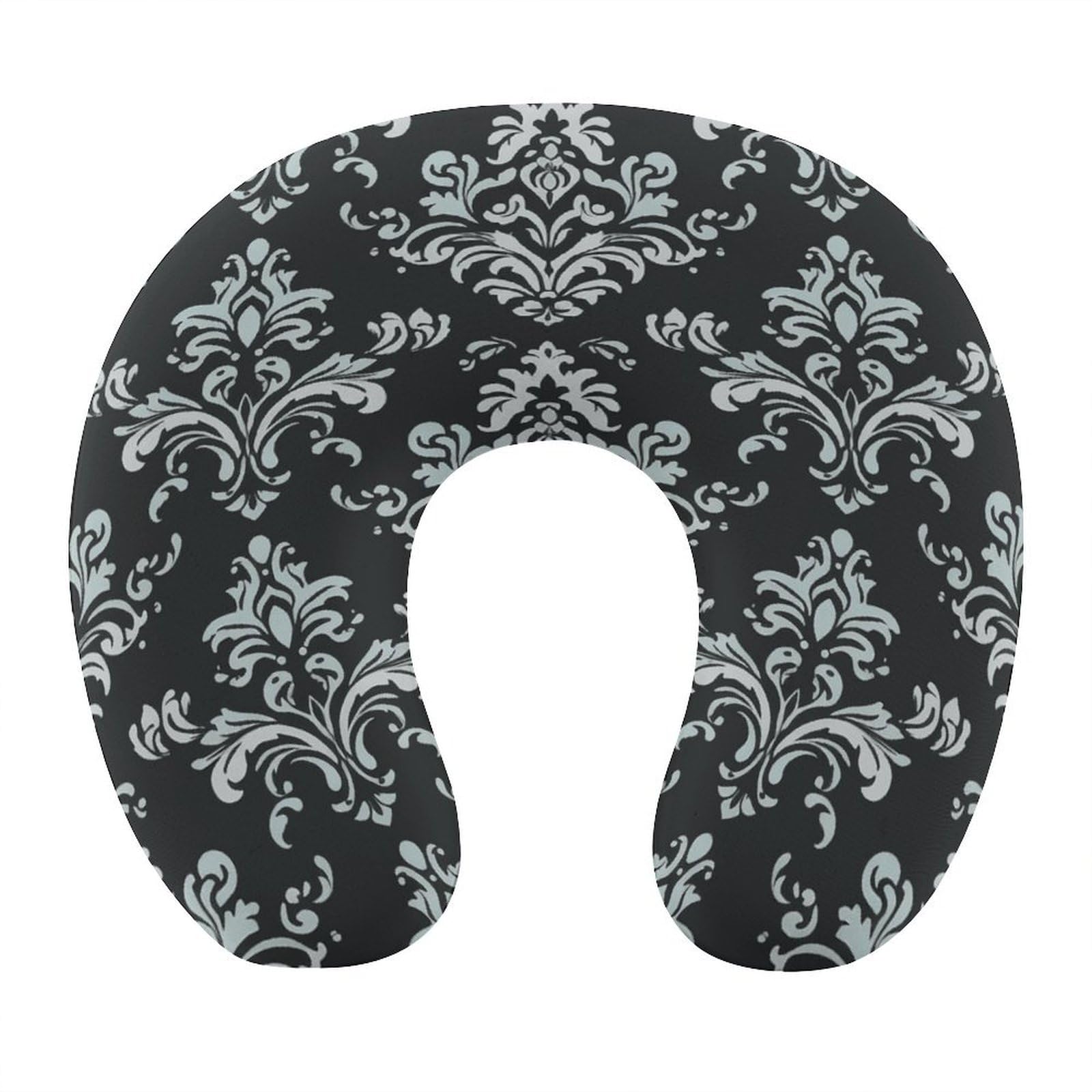 Btcowzrv Style Damask Pattern U Shaped Neck Pillow Travel Pillows