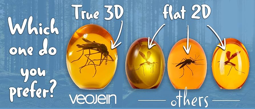 ジュラシック3Dモスキート 琥珀樹脂製 | 真の3Dオリジナルデザイン Amazon.co.jp: VEOJEIN ジュラシック3Dモスキート 琥珀樹脂製