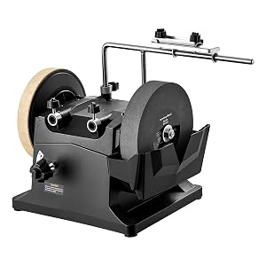 VEVOR 8-Inch Wet Sharpening System Water-Cooled Knife Grinder Machine with 155 RPM Grinding Speed Vertical Horizontal Two-Direction Wet