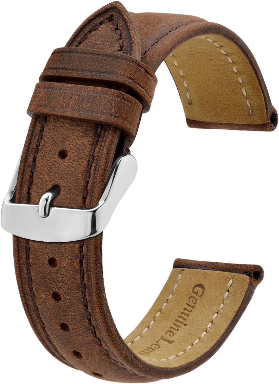 Watch Strap, Vintage Leather Replacement Bracelet, Band Width-14mm 15mm 16mm 17mm 18mm 19mm 20mm 21mm 22mm 23mm 24mm