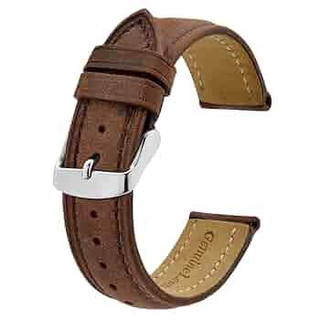 Dutch Leather Company ウォッチベルト18ミリ　ブラウン新品 Amazon.com: BISONSTRAP Watch Strap 18mm, Vintage Leather