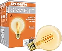 Vista 11 de Sylvania WiFi LED Smart A19 RGBW - Bombilla de filamento de color y acabado ámbar, 7 W eficiente, para Alexa/Google Assistant, 2000 K, no requiere