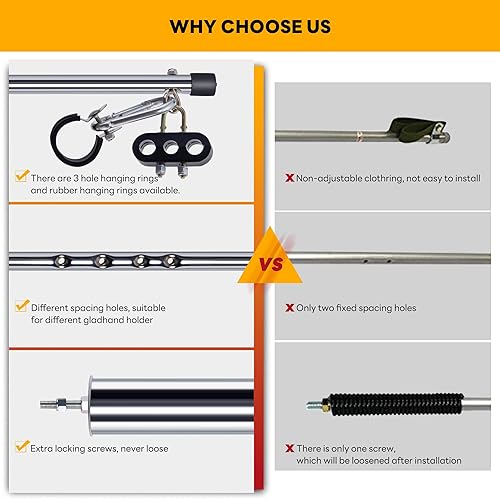 Miniatura 9 de Pogo Stick giratorio de 40 pulgadas con resorte tierno de 16 pulgadas, Pogo Stick para semircamión, Pogo Stick para línea de freno de aire y soporte