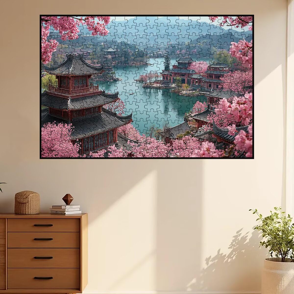 Puzzle 4000 sztuk kwiatów, puzzle wieża dla dorosłych, drewniane puzzle kreatywna rozrywka, zabawa, klasyczne puzzle edukacyjne z wysokiej jakości opakowaniem pomysł na prezent dla kobiet, wystrój
