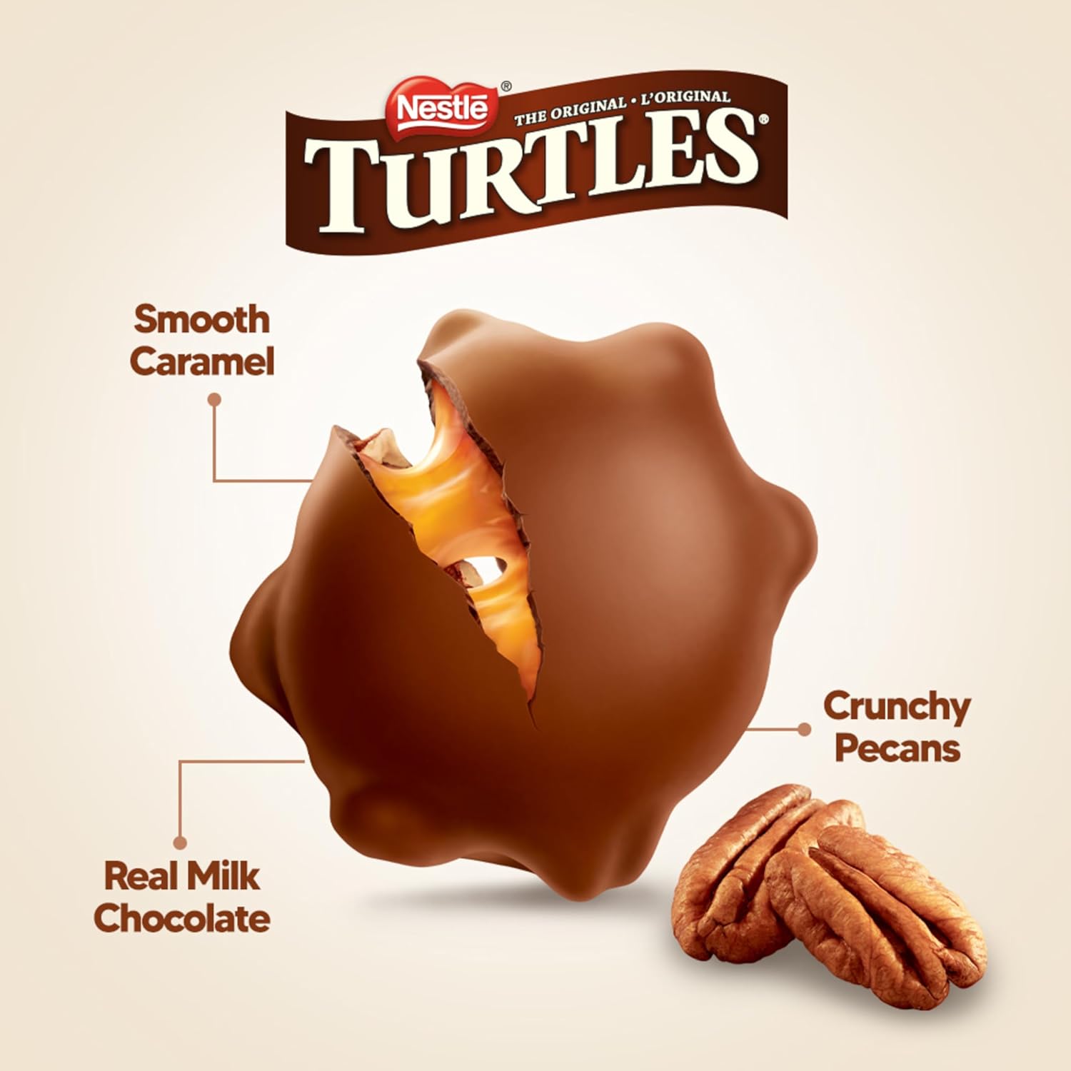 Nestle the Original Turtles 100% Pecan 350g/12.34oz Box {Imported from Canada}