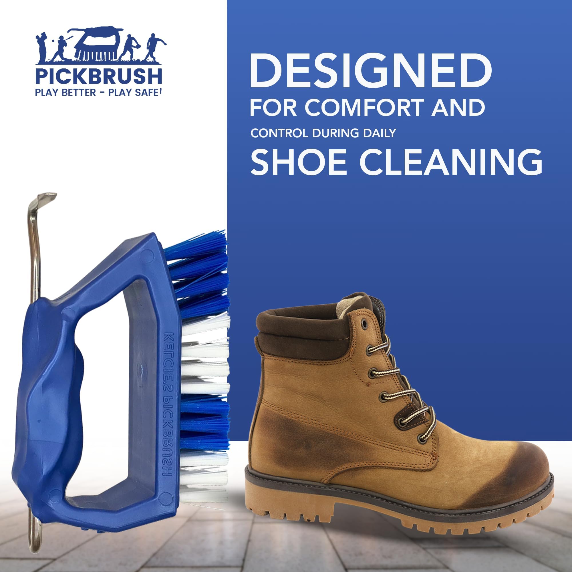 Kelcie's Pick Brush - Limpiador de Botas y Zapatos Altamente eficiente para múltiples usos, Limpia Botas y Calzado en cuestión de Minutos, Funciona a Mano y fácil de Usar