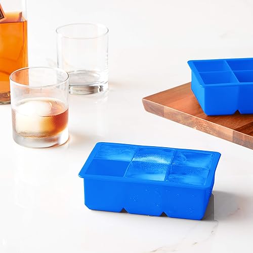 Miniatura 8 de Tovolo Bandeja grande para congelador de moldes de hielo King Craft de 2 pulgadas para whisky bourbon bebidas espirituosas y licores silicona sin