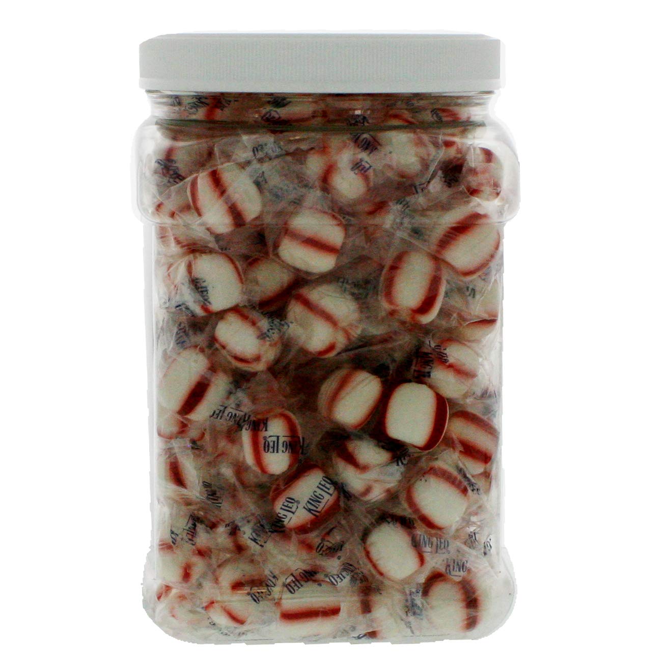 King Leo Mints 1.75 Pound Bulk Candy - King Leo Mints Candy in a 64 FL OZ Gift Ready Reusable Square Jar