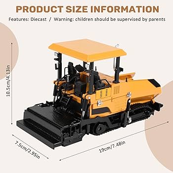 Ruitutedianzi Alloy Diecast Paver Machine Paving Asphalt