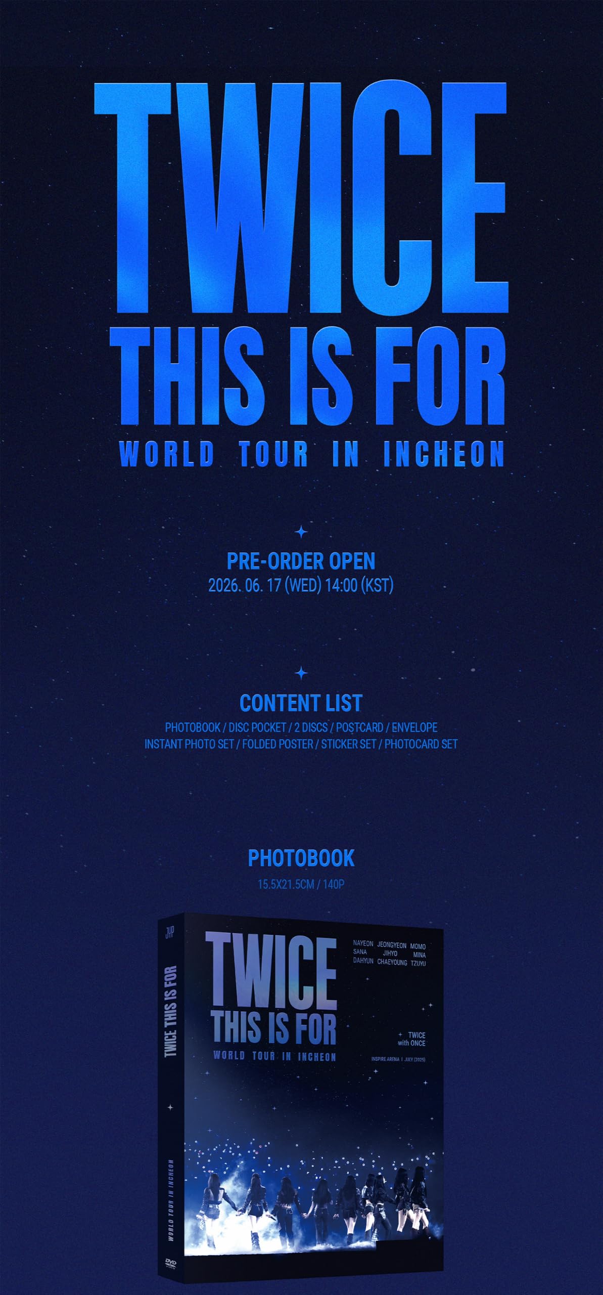 TWICE ＜THIS IS FOR＞WORLD TOUR IN INCHEON TWICE THIS IS FOR 6th World Tour in Incheon DVD Version with