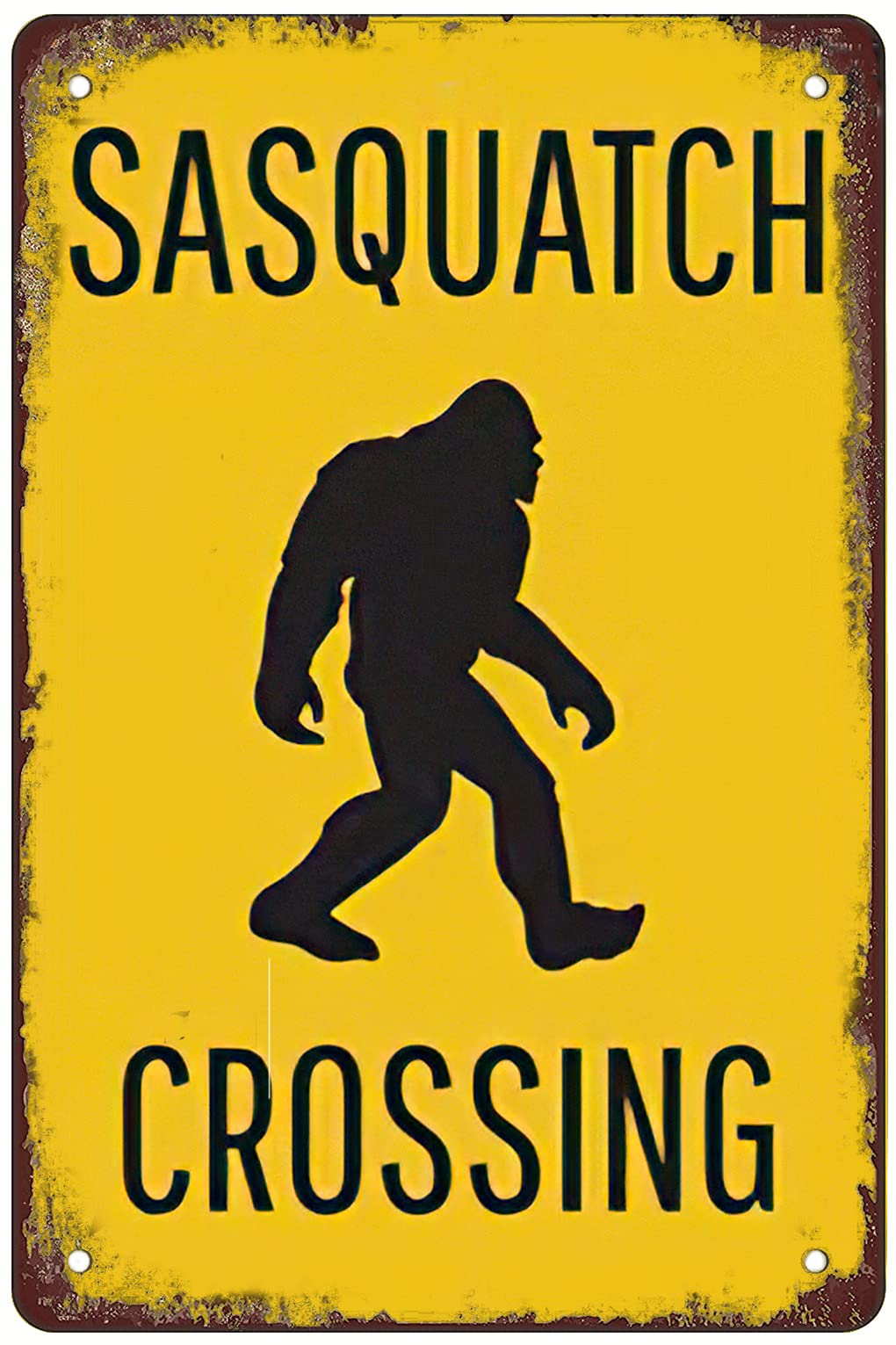 CakJuice Home Tin Sign Beware of Saquatch Targa in latta per esterni Bar Decor Outdoor Cartello di benvenuto per portico (dimensioni : 20 x 30 cm