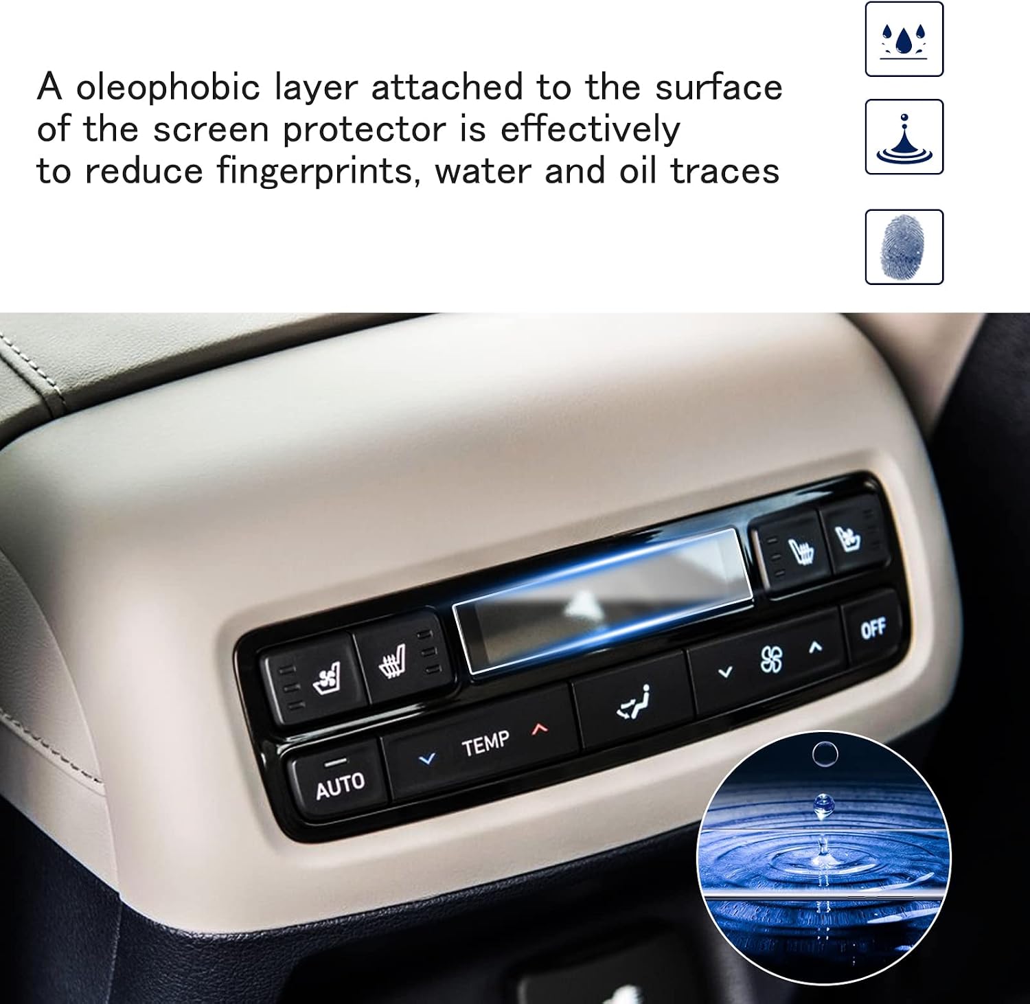 SHAOHAO for 2024 2025 Hyundai Palisade Screen Protector for 2020-2023 2024 2025 Hyundai Palisade Accessories (SEL/XRT/Limited/Calligraphy) Rear AC Panel Screen Air Conditioner HD Clear Screen Cover